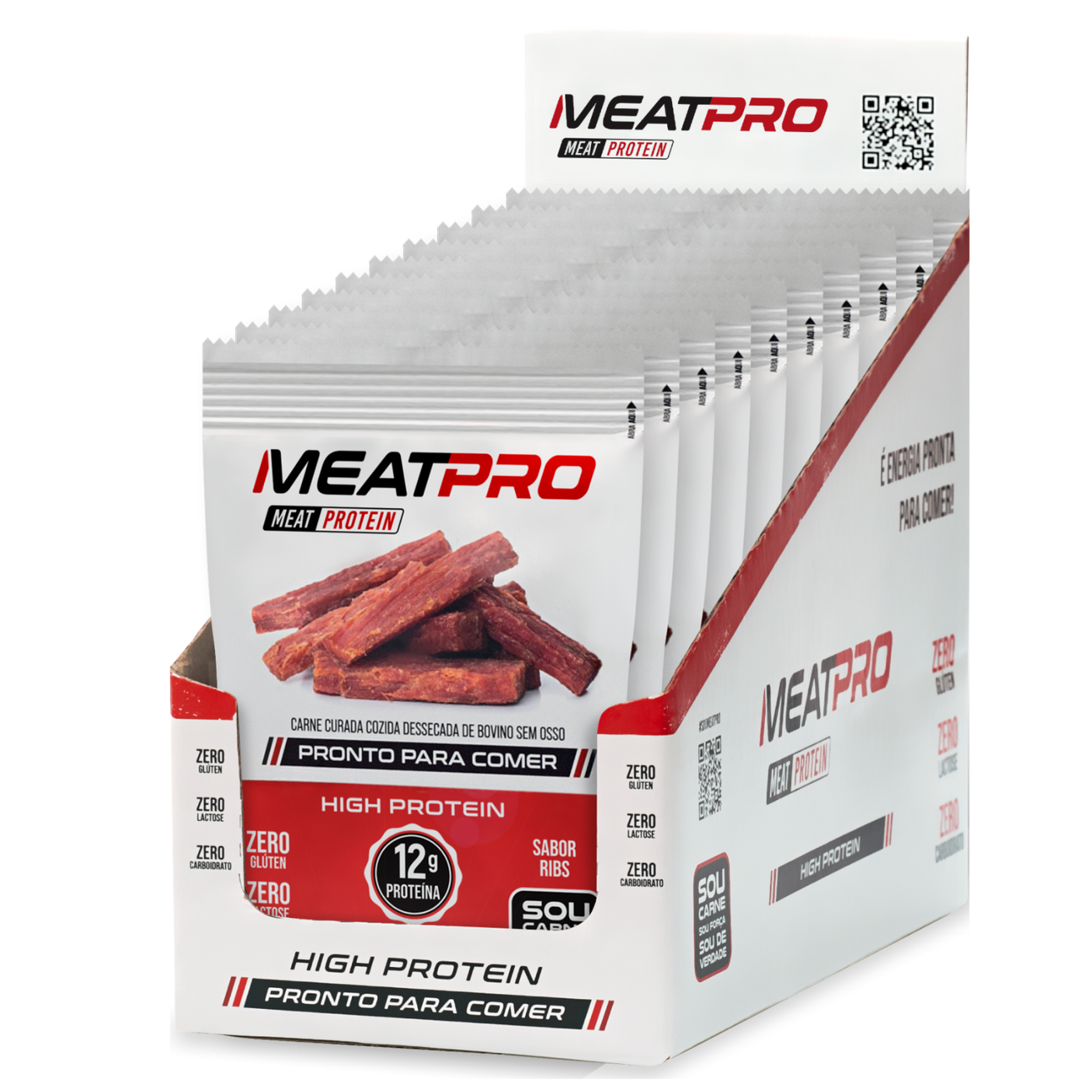 MEATPRO BOVINO SABOR RIBS - DISPLAY 10X30g