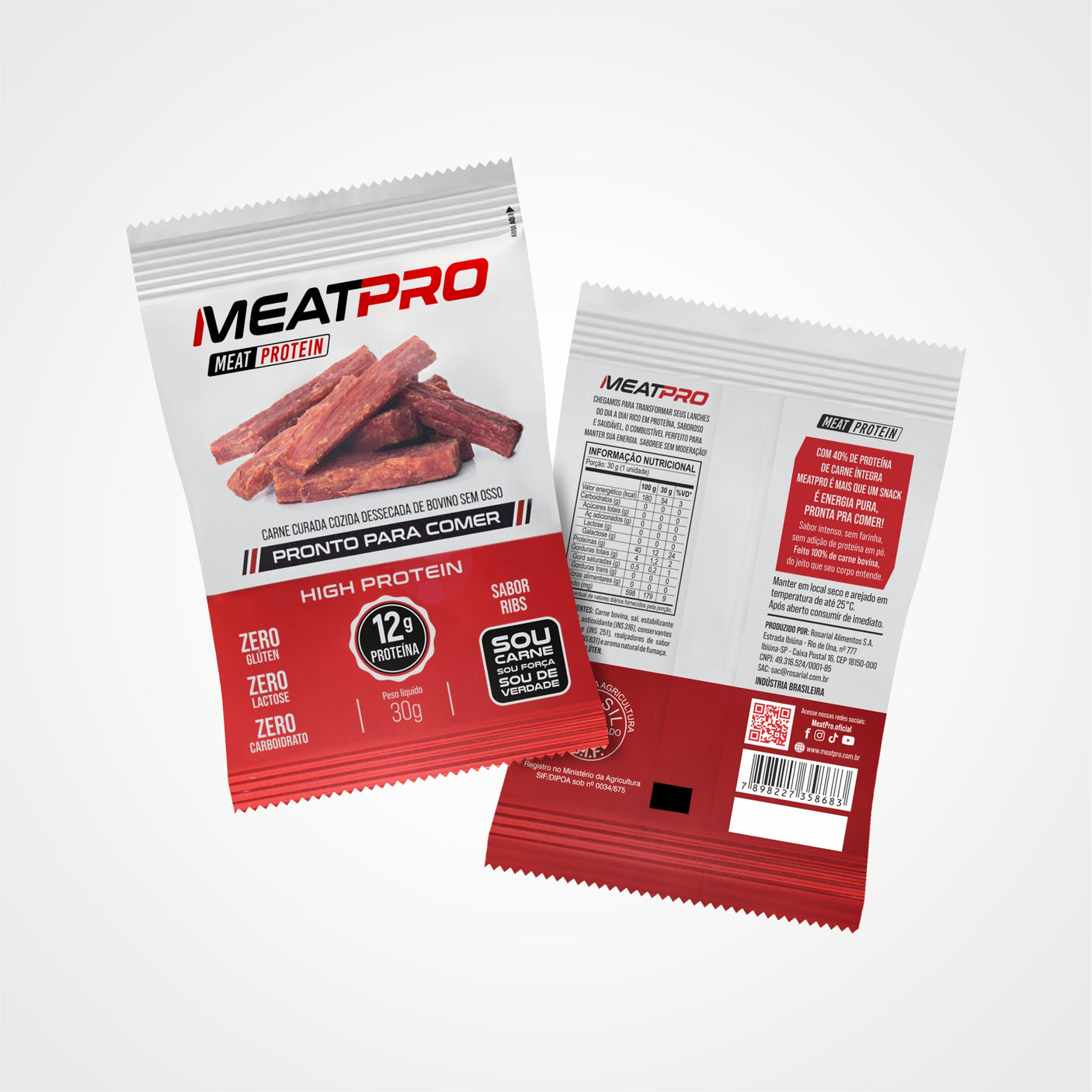 MEATPRO BOVINO SABOR RIBS - DISPLAY 10X30g